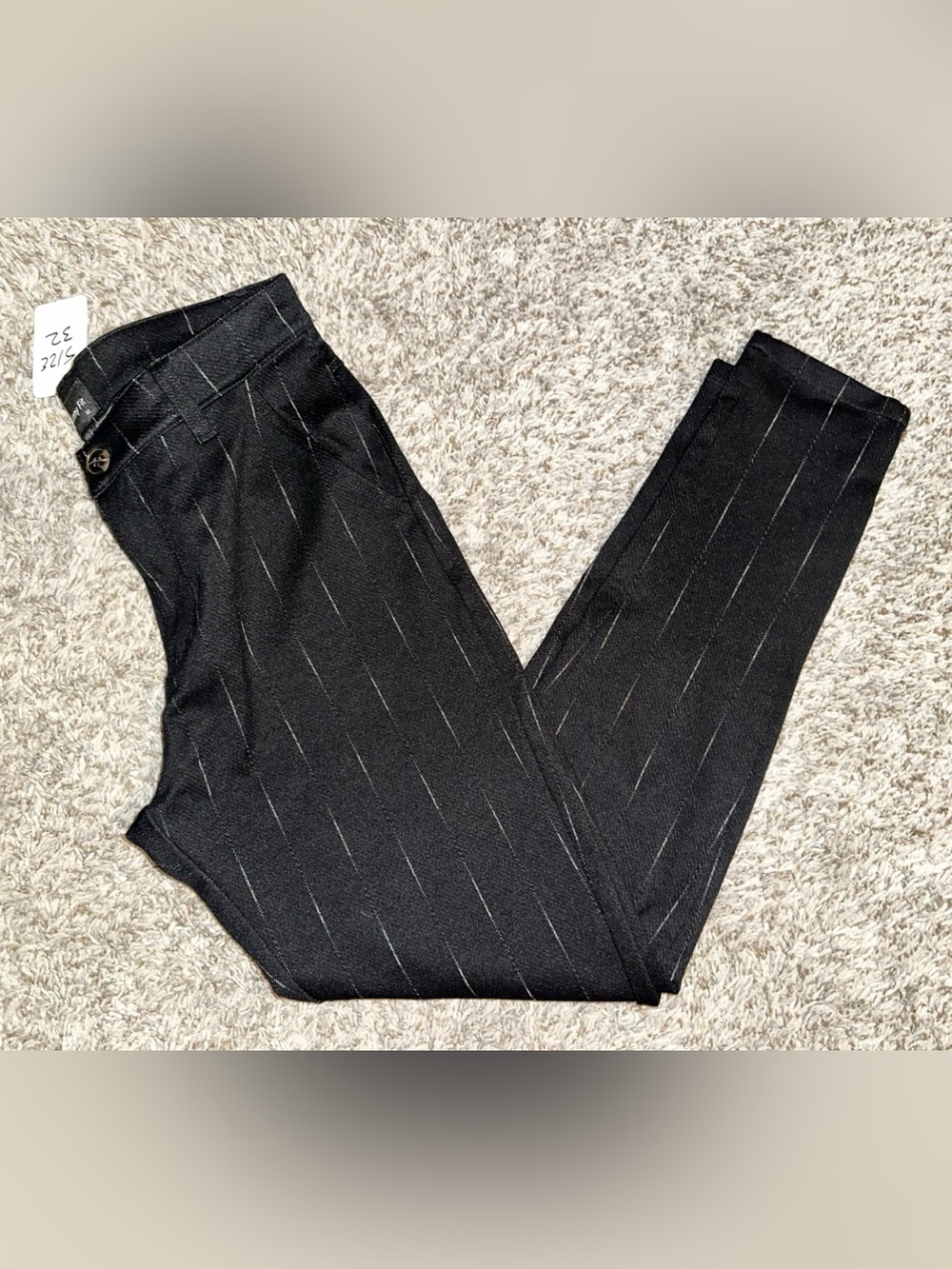 Men’s Black Pinstripe Pants